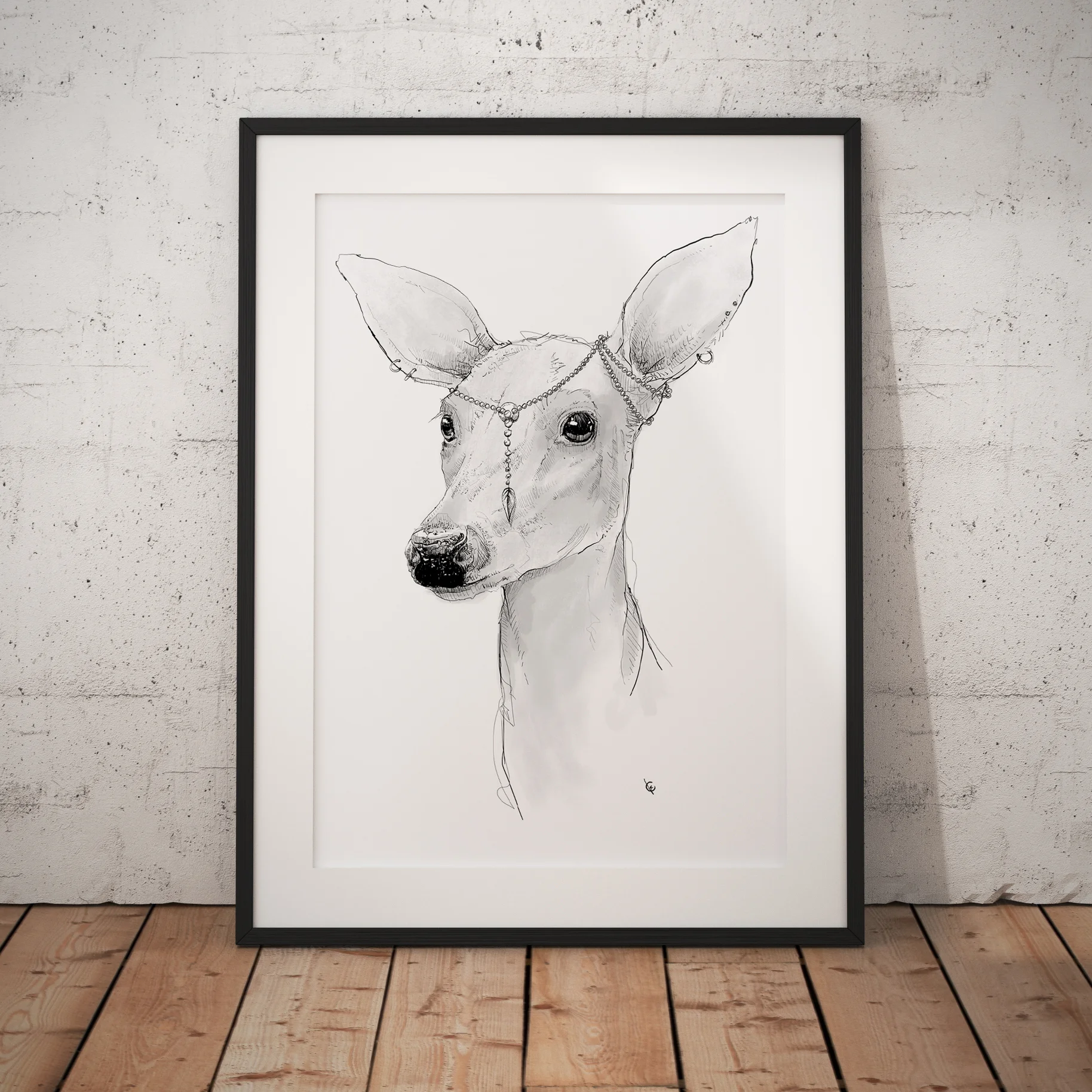 Deer with pearls