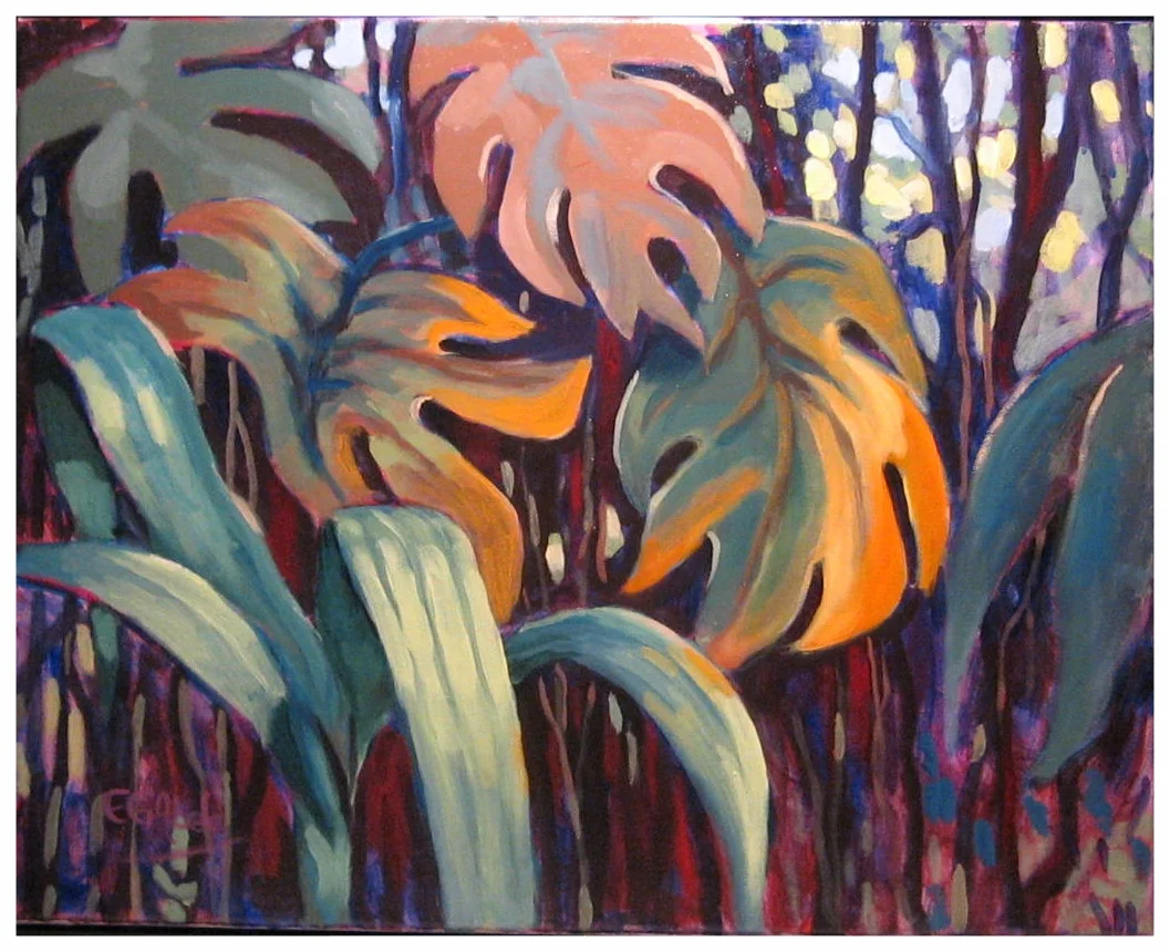 Foliage III, acrylic 16" x 20"