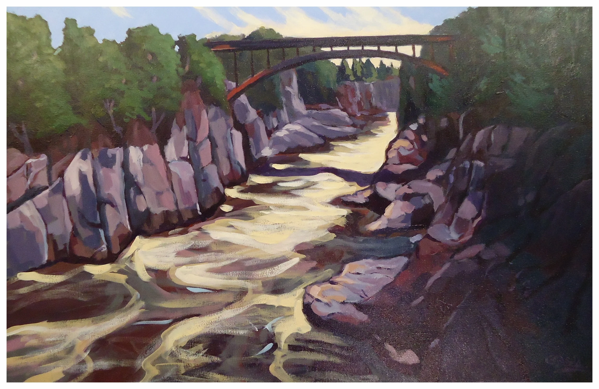 Grand Falls, New Brunswick, acrylic 24" x 36"