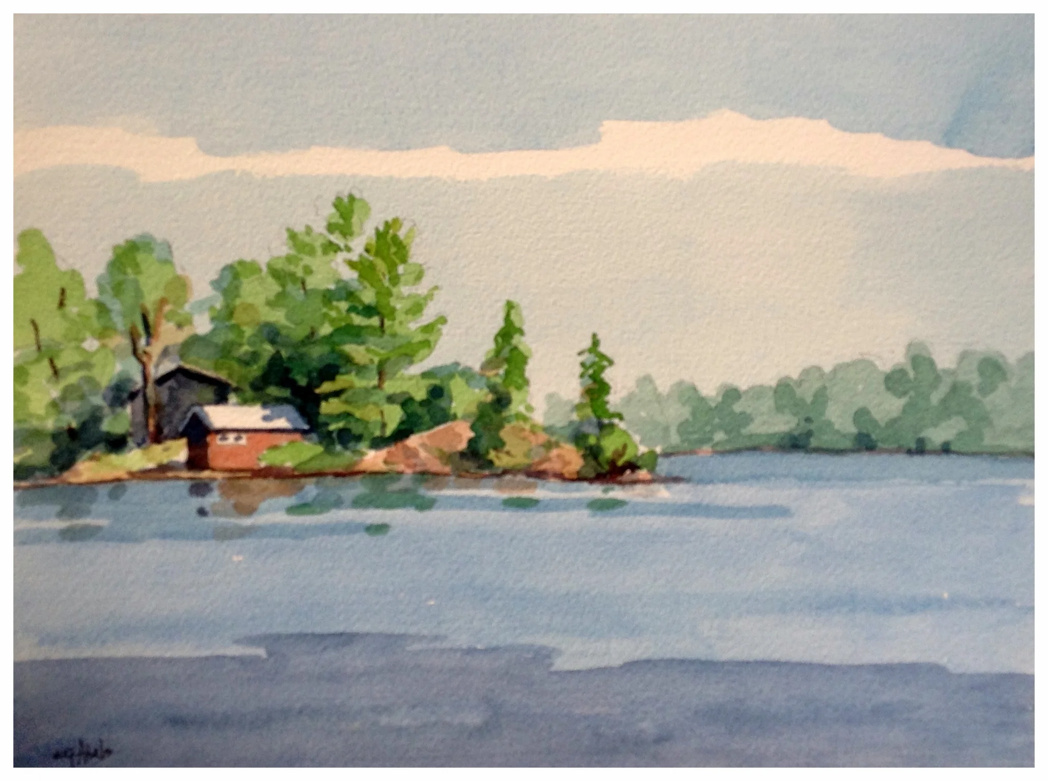 Cottage country, Ontario, 9" x 12"