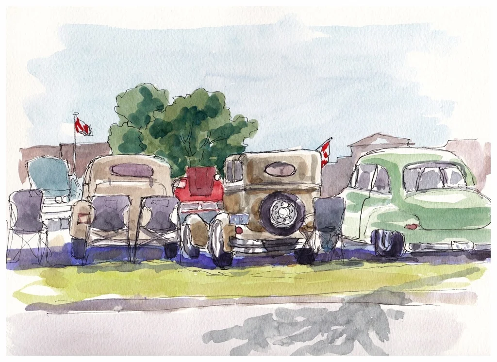 Car Rally at Markham Museum, 12" x 16"