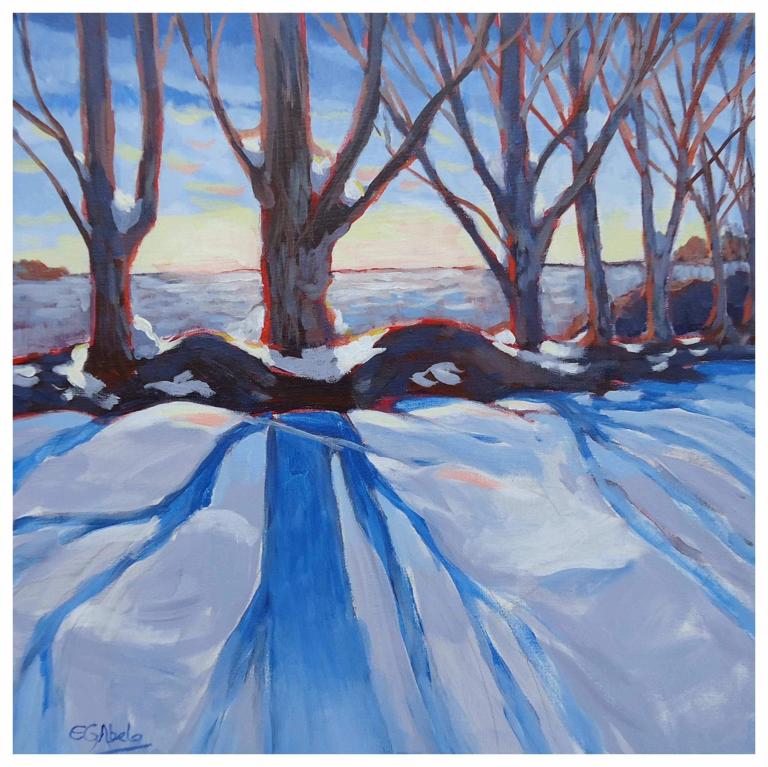 Let it snow, acrylic 18" x 18"