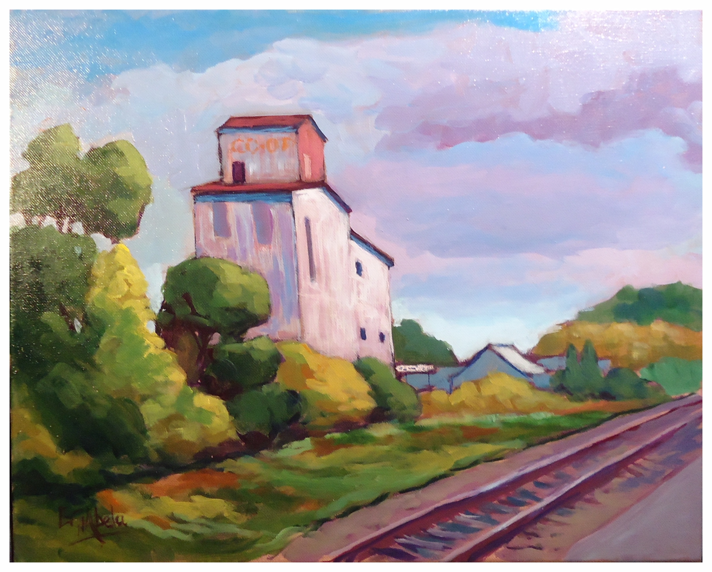 Stouffville Elevator, acrylic 16" x 20"  SOLD