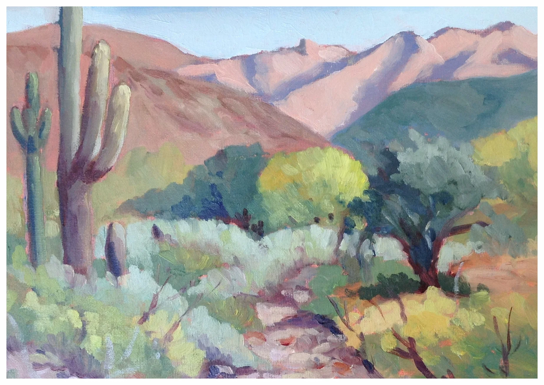 Arizona landscape, Oil, 9" x 12"