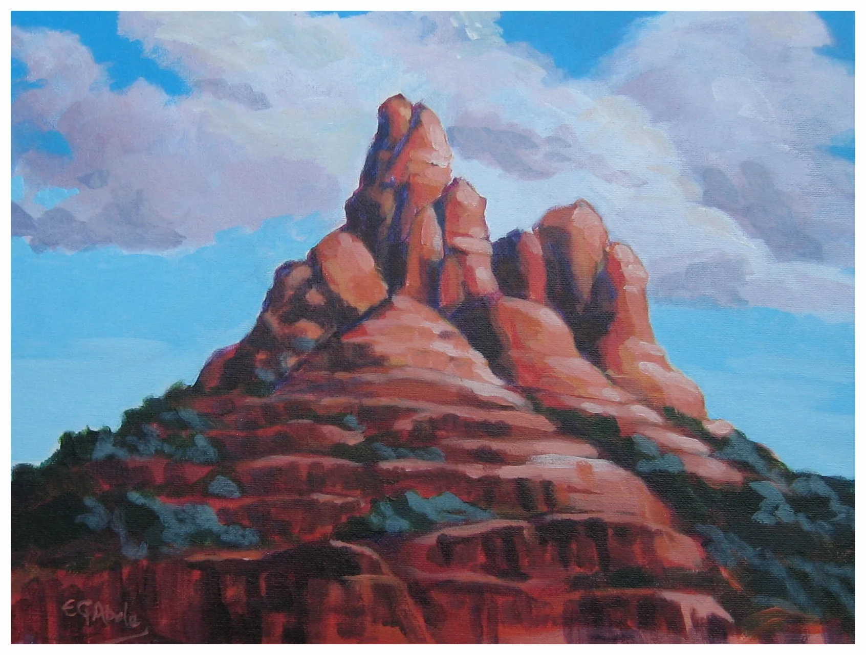 Red Rocks, Sedona, acrylic, 12" x 16"