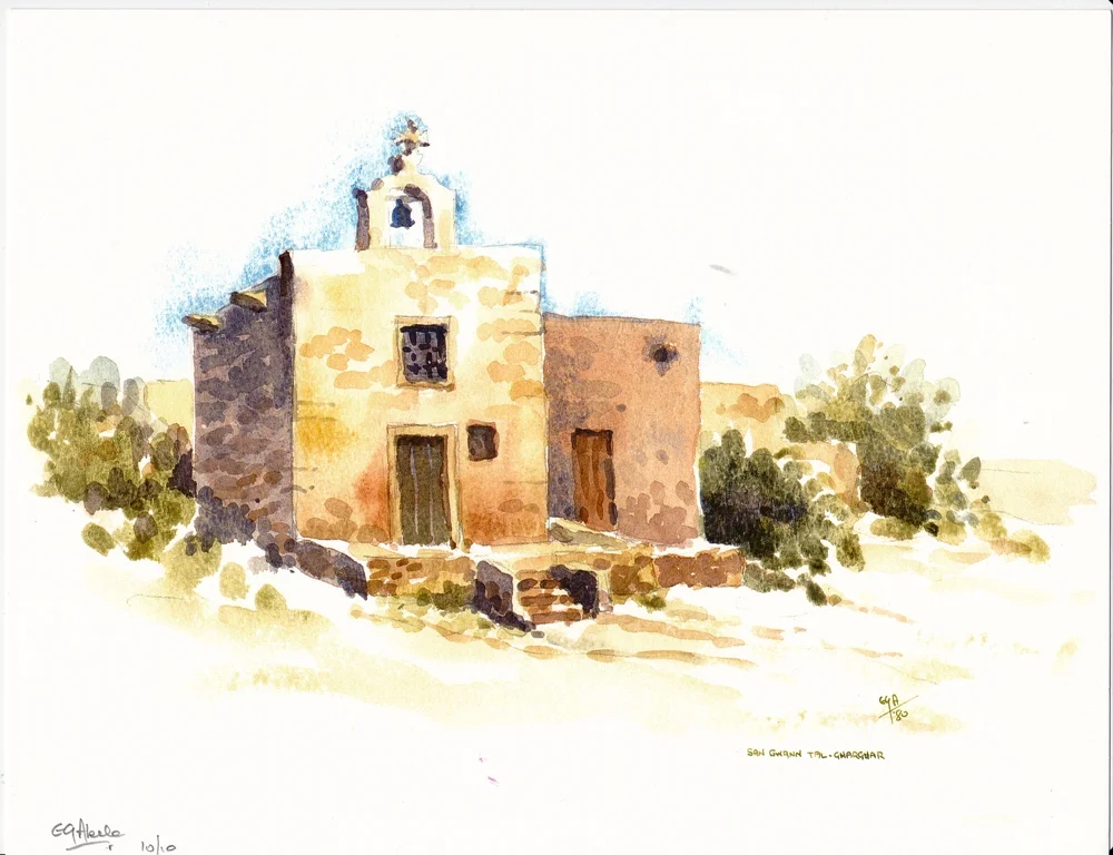 Malta, Chapel at San Gwan 8.5" x 11"