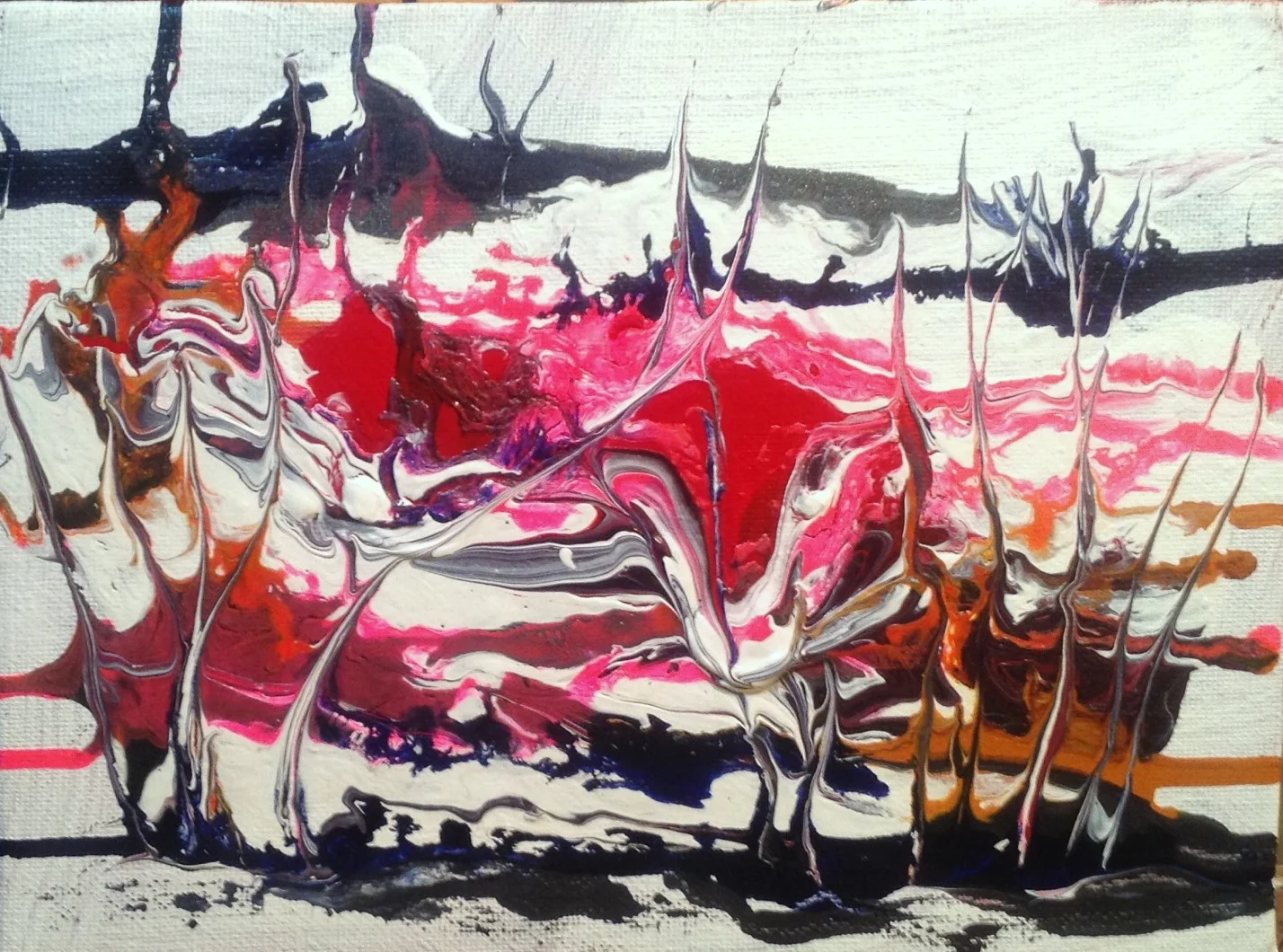 Playing with fluid acrylics