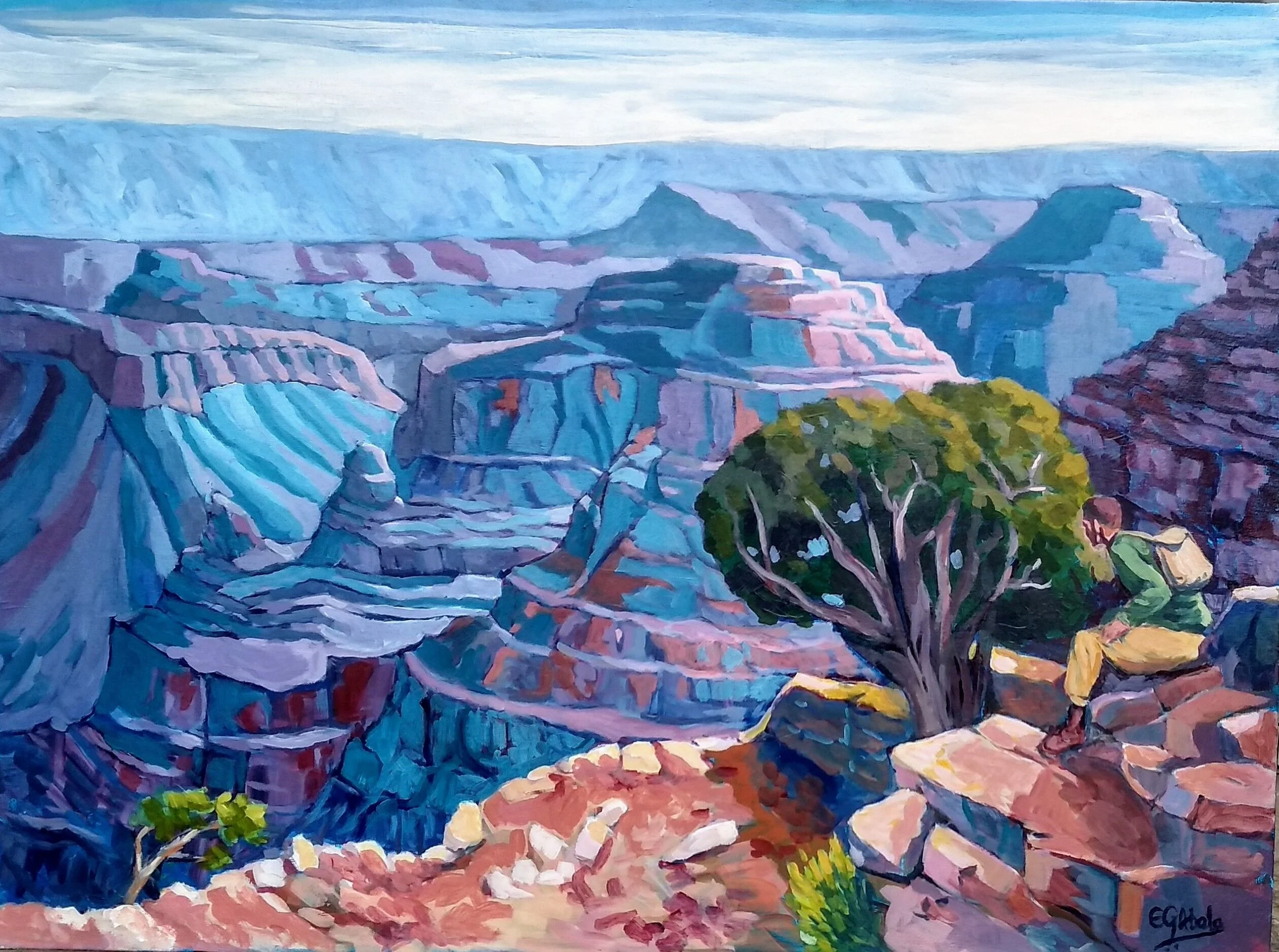 Saatchi Art features my Grand Canyon painting in their Home Page "Wild West" Collection