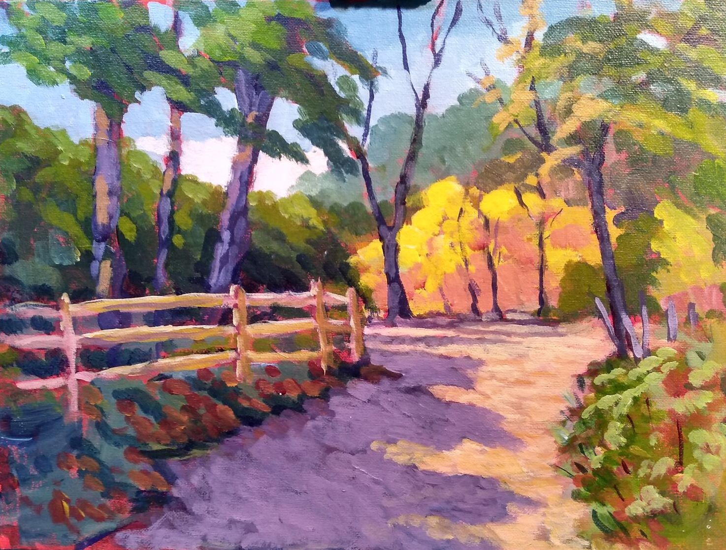Demo painiings from my recent course in landscape painting.