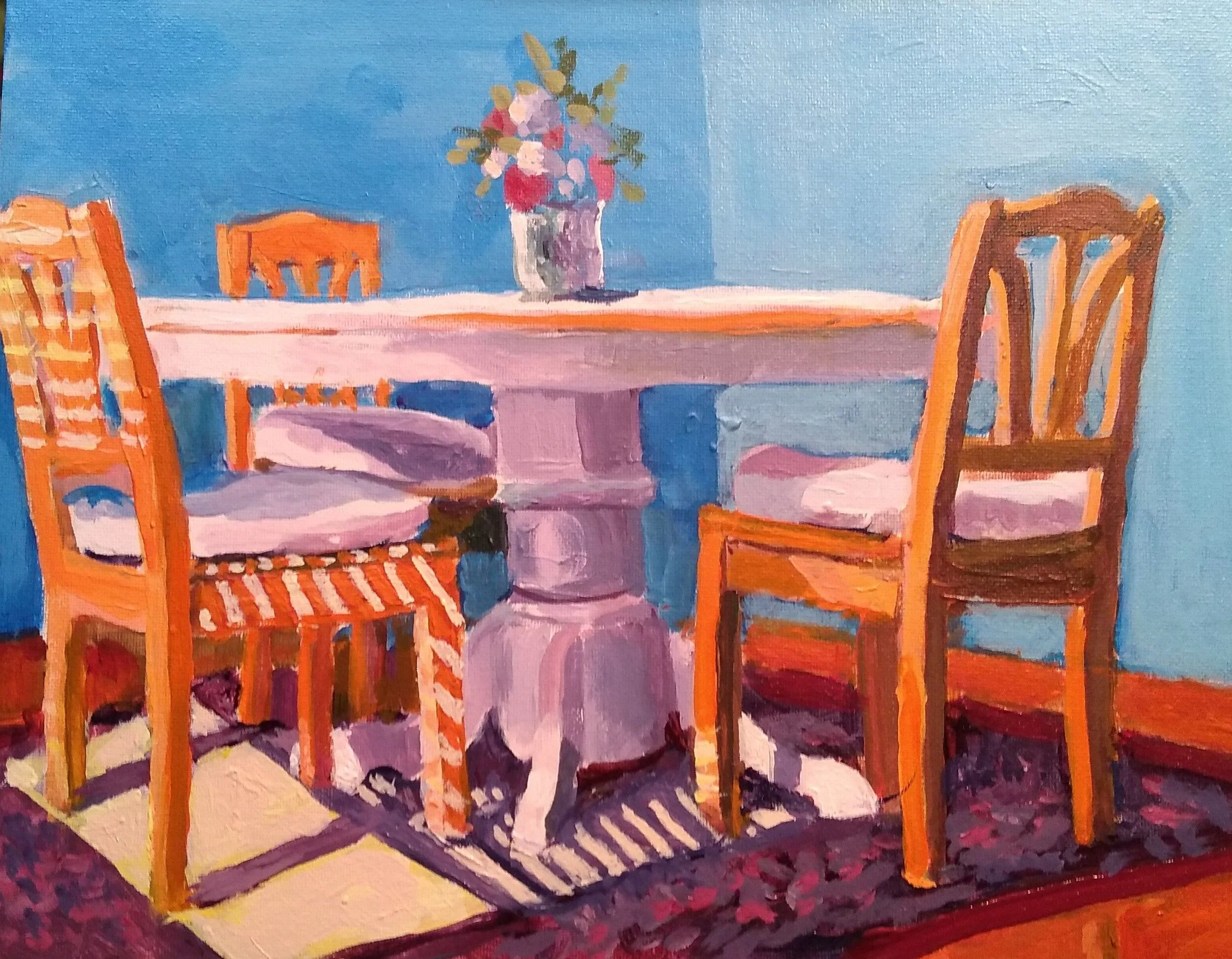 Dining Room - then and now