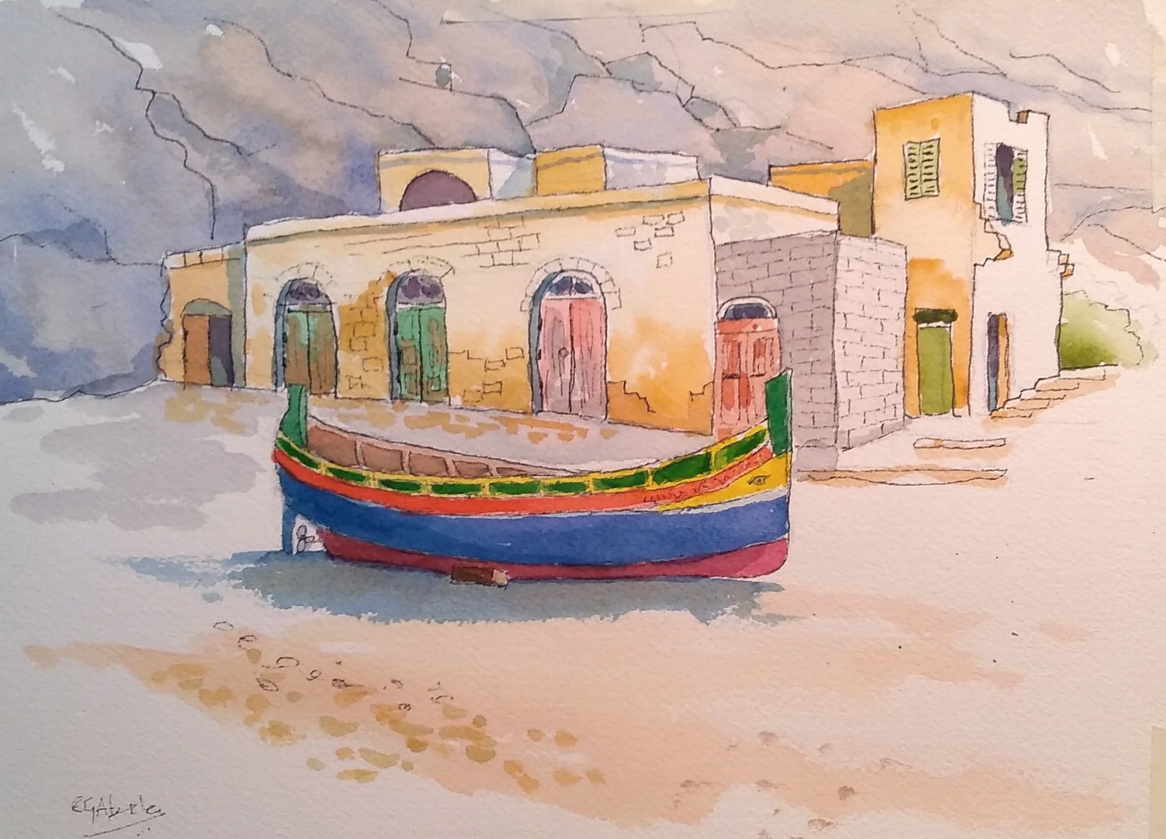 Maltese Boat at Xlendi, Gozo