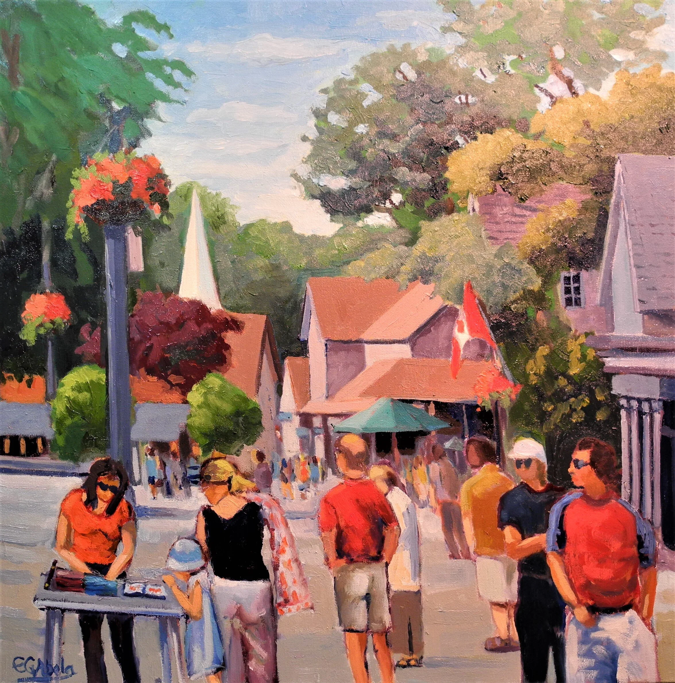 Main Street, Unionville, Ontario, Canada, Oil, 20" x 20"