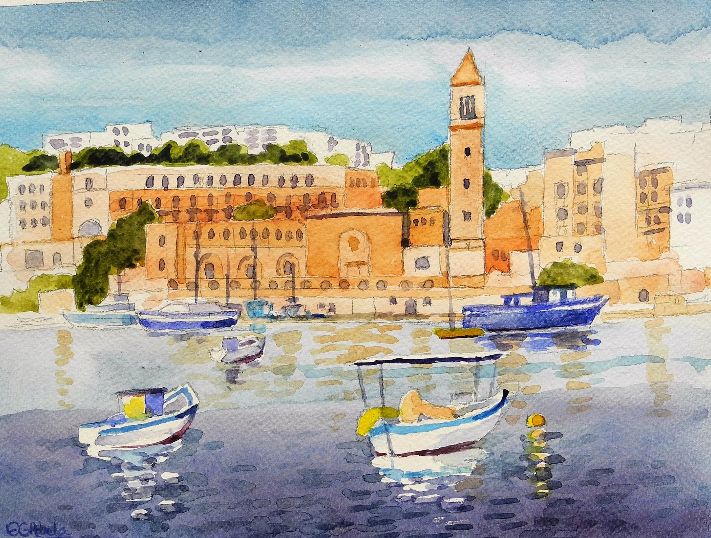 Latest watercolors: Maltese views