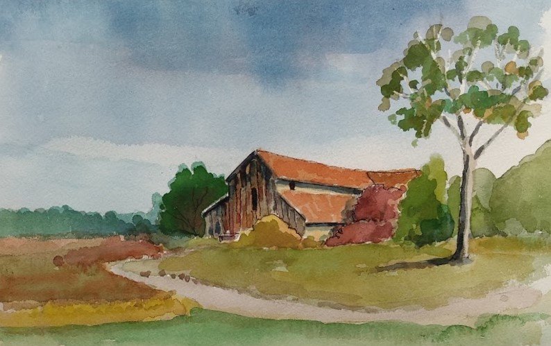 Barn watercolour