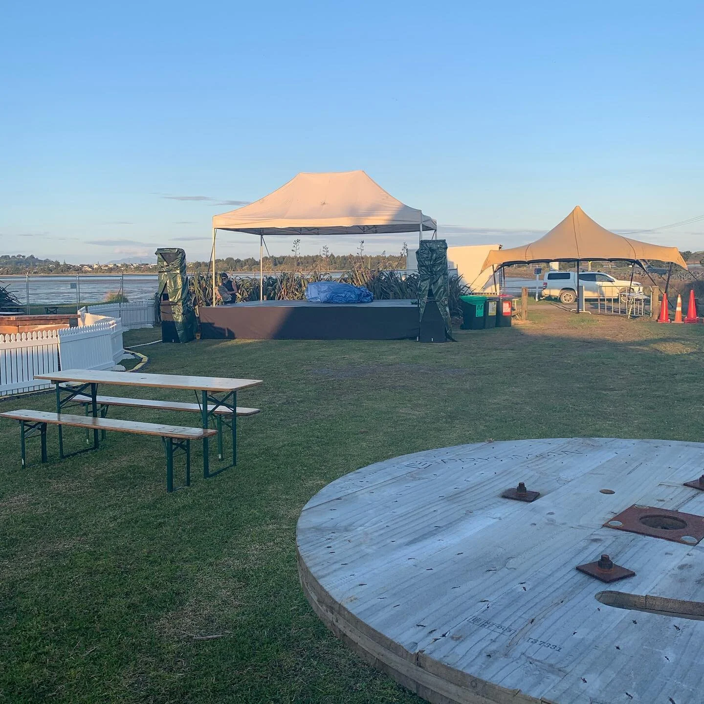 How&rsquo;s that for a stage backdrop?! #oysterfestmatakana
