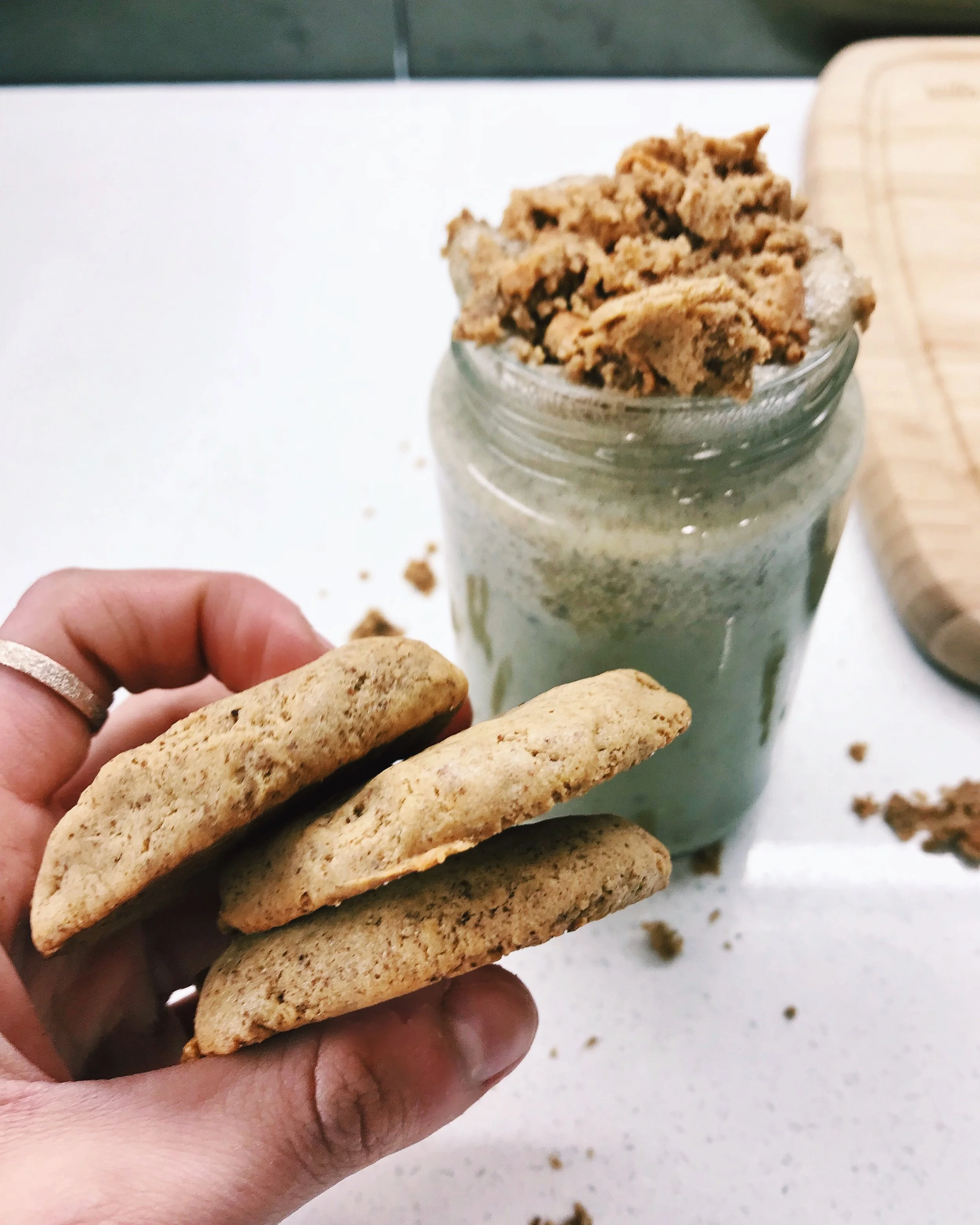 Almond Butter Collagen Cookies + Cookie Smoothie