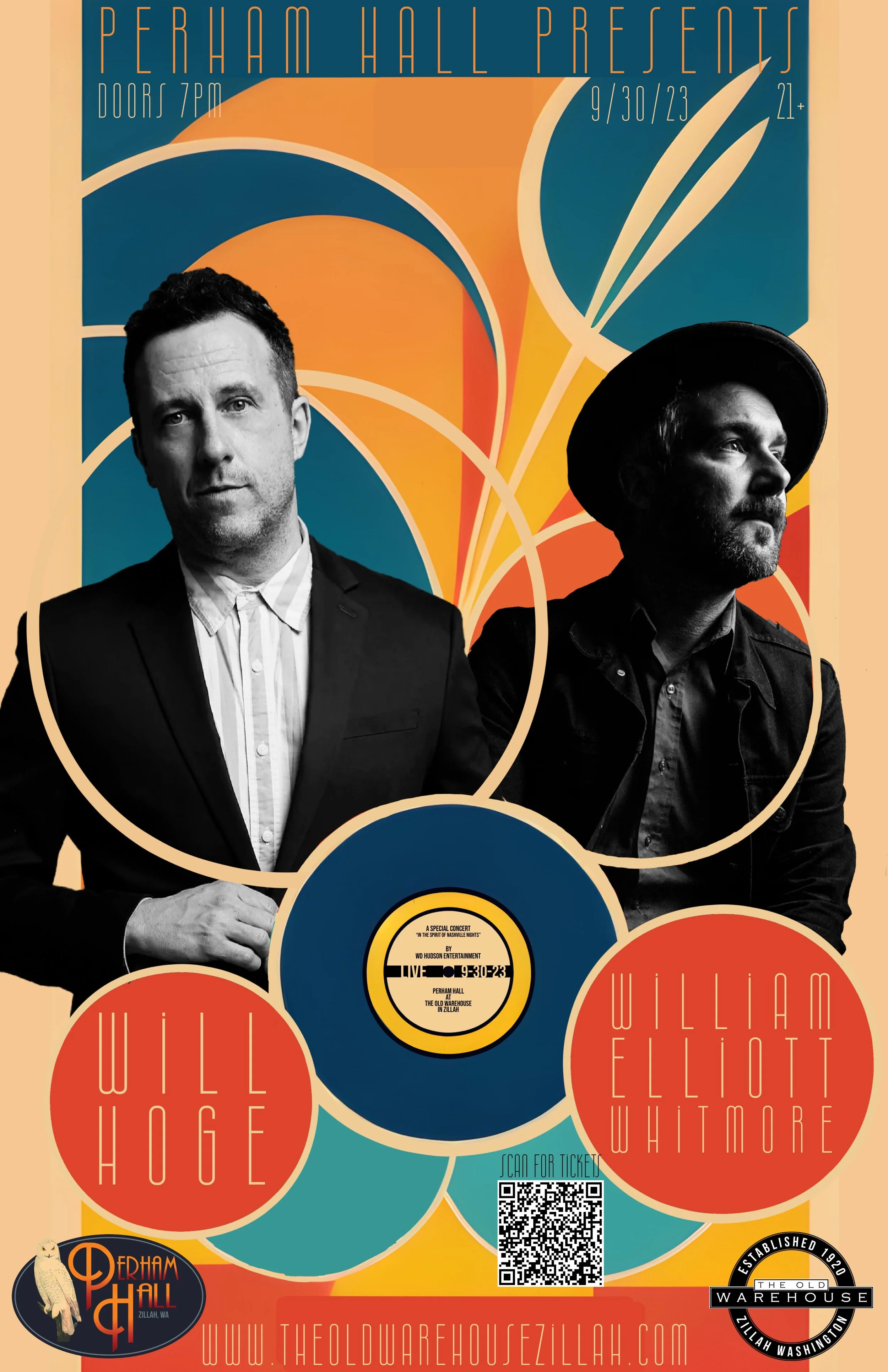 Perham Hall Presents:  Will Hoge + William Elliott Whitmore
