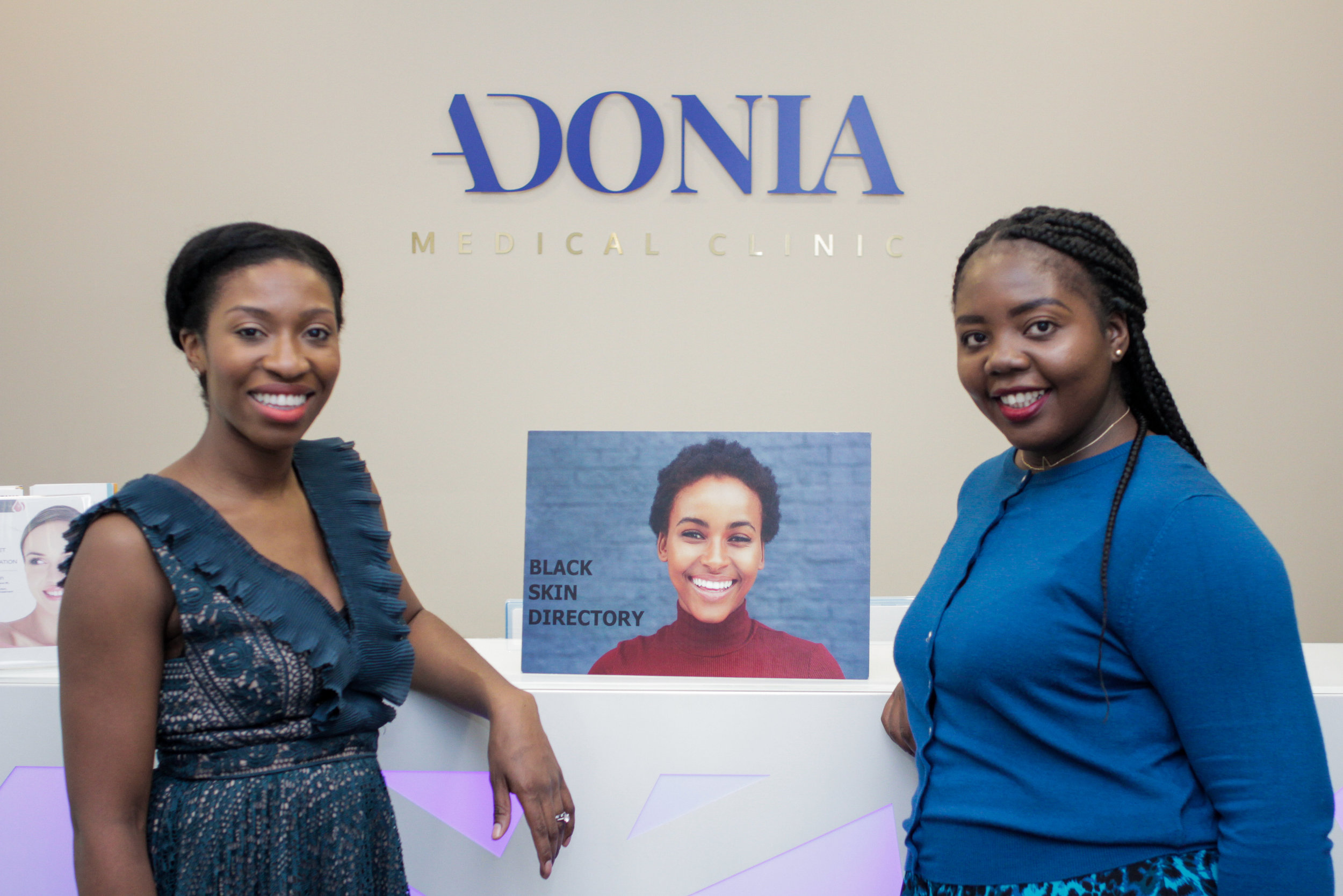 Clinical Director of Adonia Medical - Dr Ifeoma Ekijeme and Founder of Black Skin Director - Dija Ayodele