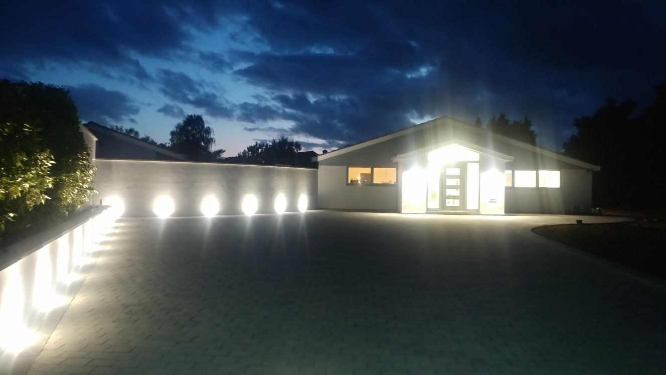 The Tobermore Sienna with driveway lighting