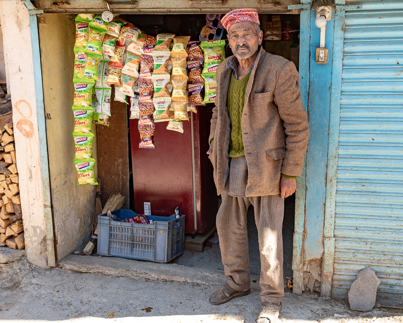 First stop was another village further up where we bought some more water in this guy´s small shop.