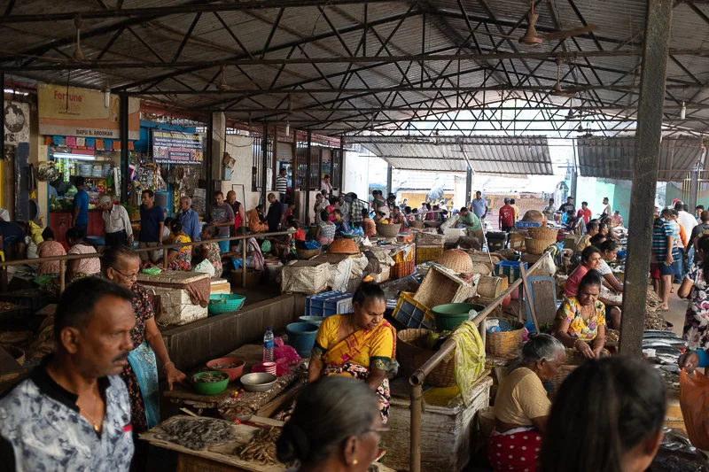 A market in a nearby town