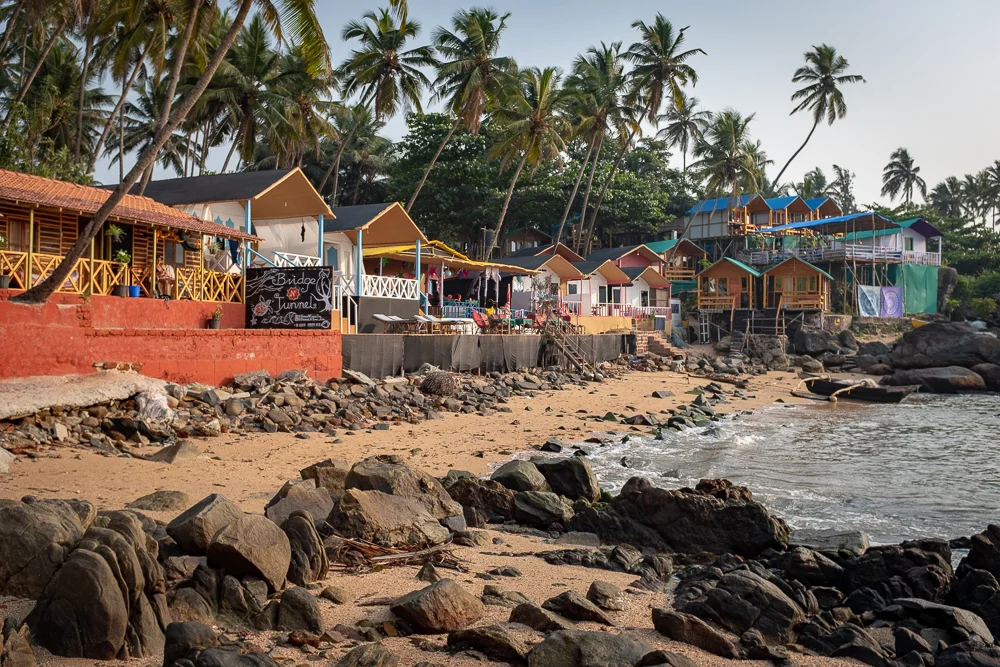 Colomb Beach, situated between Palolem and Patnem.