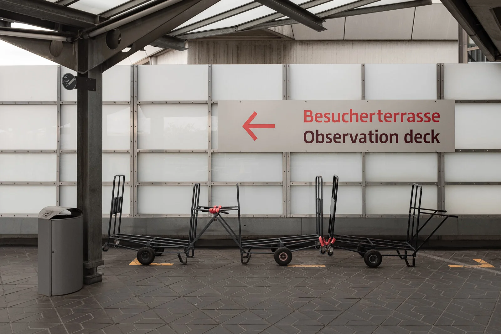 Die Besucherterrasse war leider geschlossen.