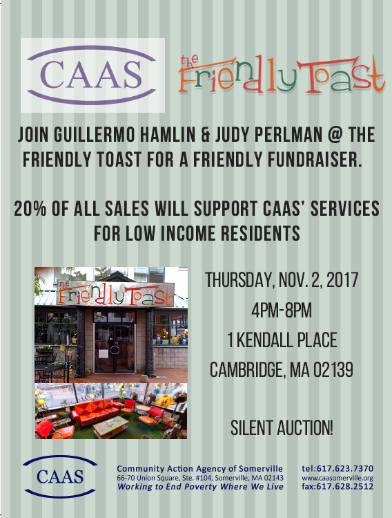 Friendly Fundraiser Nov. 2nd!