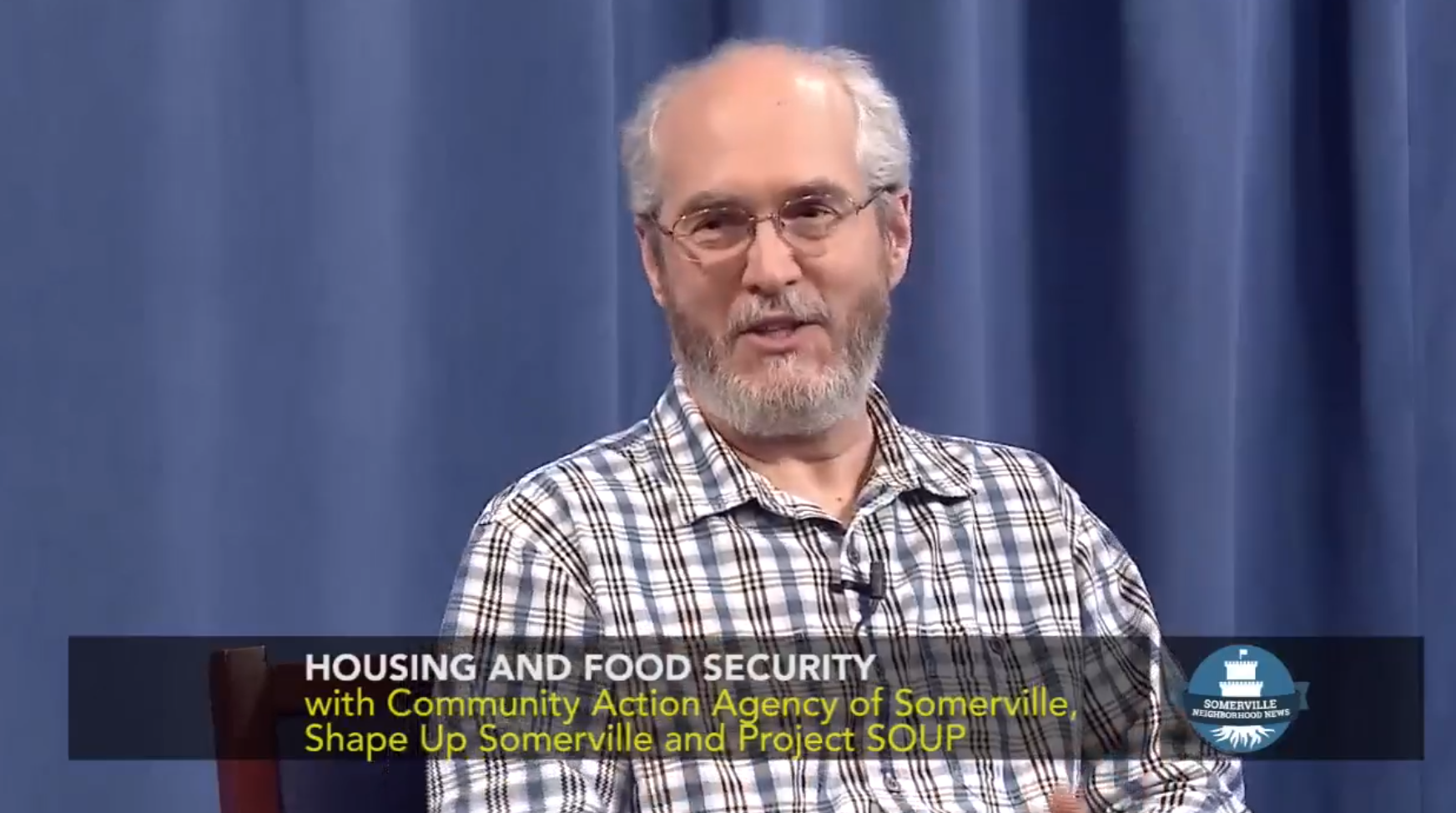 David Gibbs discusses housing and food security in Somerville on SCATV