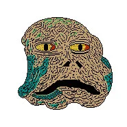 8-bit Jabba the Hut artwork.