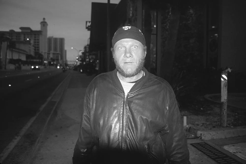 Black and white photograph of a man of questionable character.