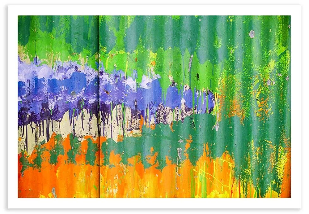 A colorful fence in Long Island City.