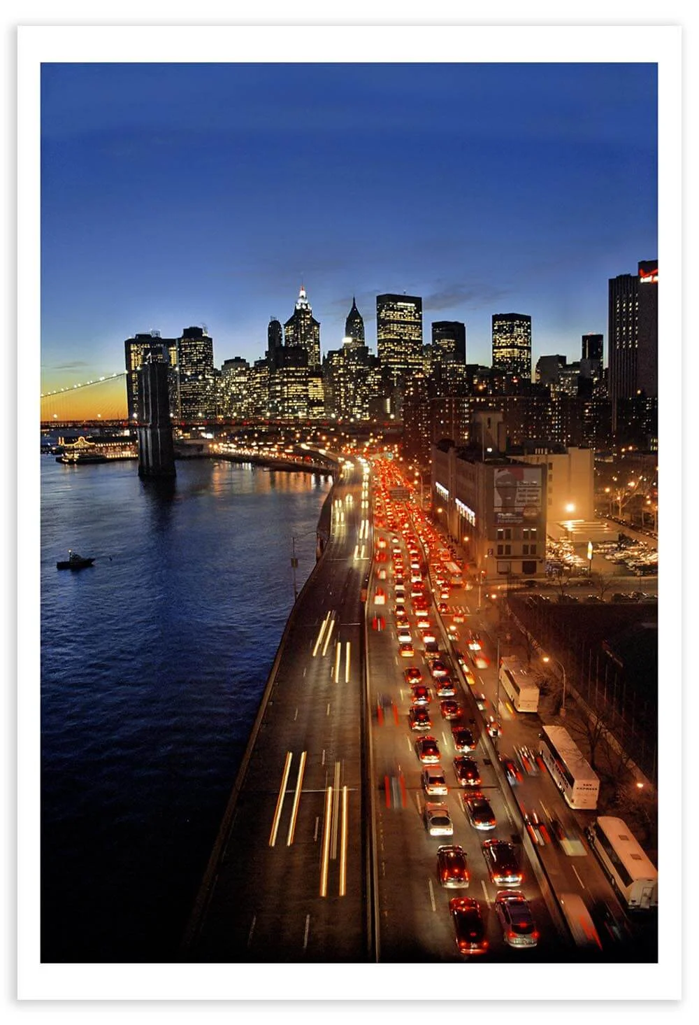 This photo was taken from the Manhattan Bridge during the 2005 New York City transit strike. I remember being very cold and tired as I walked from Manhattan back to Windsor Terrace (Brooklyn).