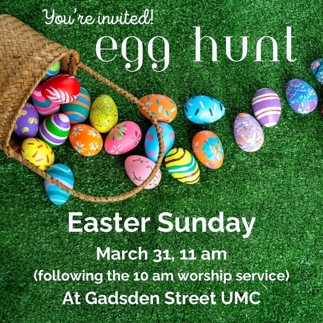 You're invited to an egg hunt on Easter Sunday! We will be in the gathering area after worship for crafts before the hunt. We look forward to celebrating Easter together with your family!