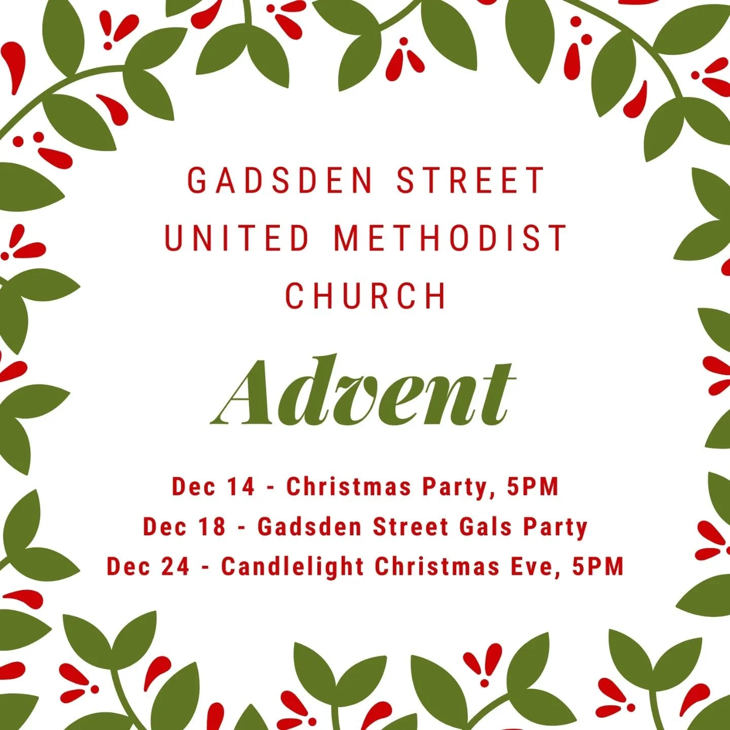 We&rsquo;ve got a calendar full of fun coming up at Gadsden Street, and we&rsquo;d love for you to be part of it! Check out the dates in the graphic&mdash;everyone is welcome to join the fellowship.
But we also know that being a neighbor goes both wa