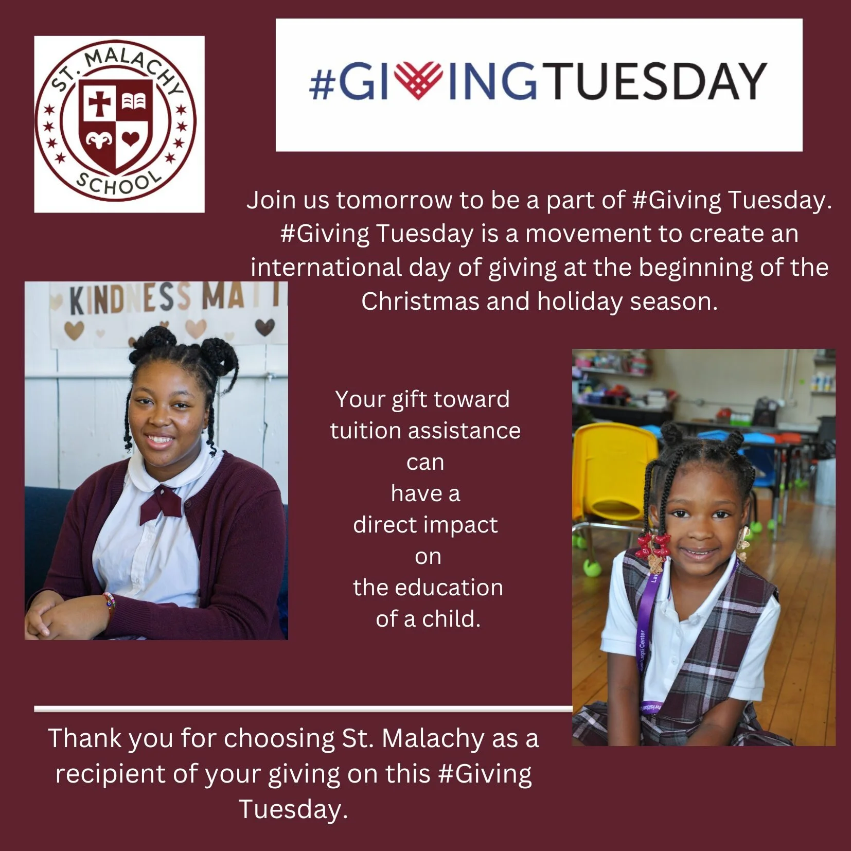 Tomorrow is the big day and we&rsquo;re excited to participate in the global give back effort #GivingTuesday! But don&rsquo;t delay, give now! https://quickclick.com/r/yy0hl