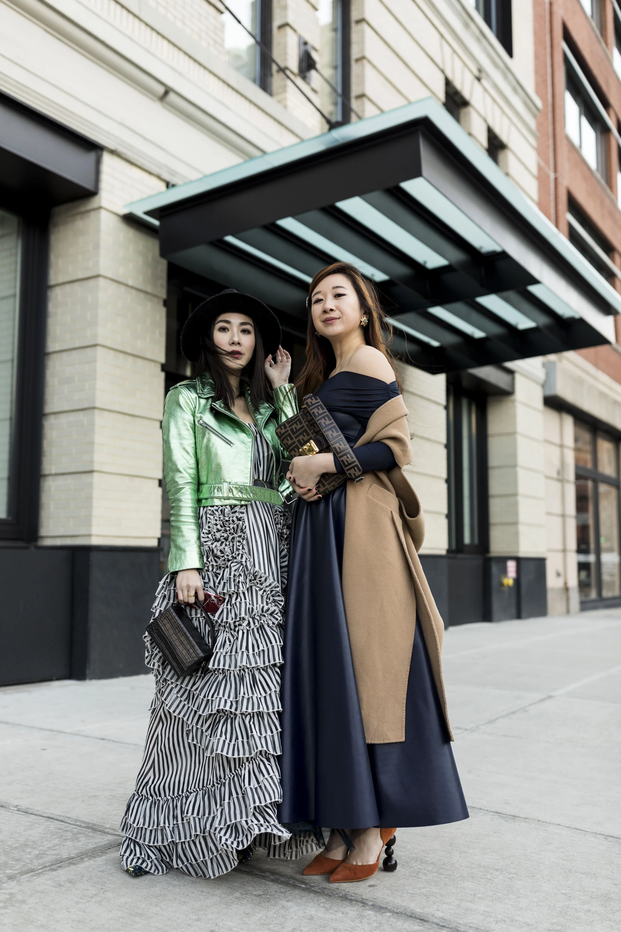 With my gal pal Lisa from @stylevoila outside Spring Studios. Photo by Ashley Gallerani.
