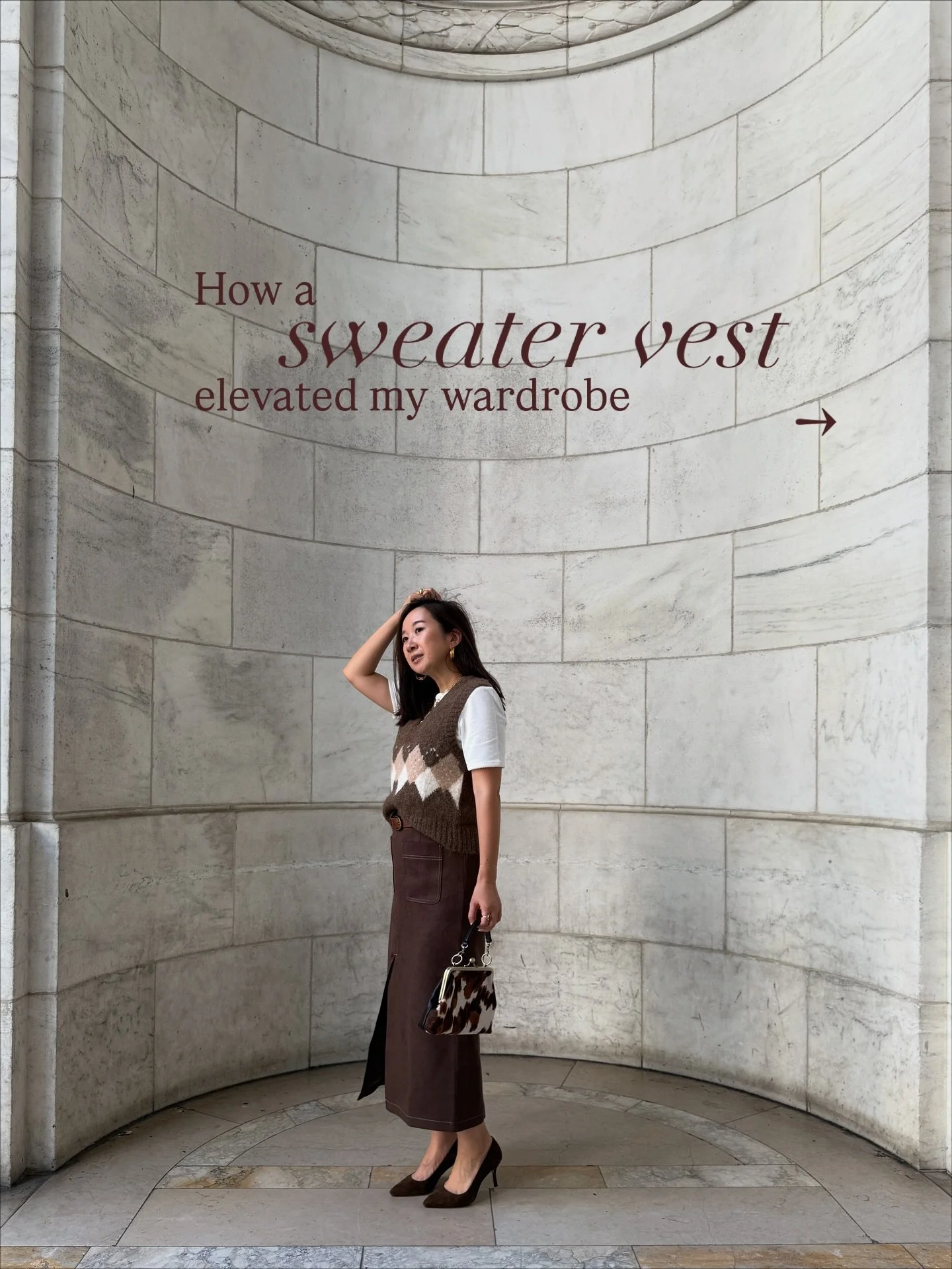 Proof that one sweater vest can go a long way 👀 

Vest: @petitestudionyc 

Outfit one | @petitestudionyc suede skirt, @allyshoes suede heels and @patricianashdesigns handbag
Outfit two | @petitestudionyc bomber jacket and skirt, @jjillstyle loafers 