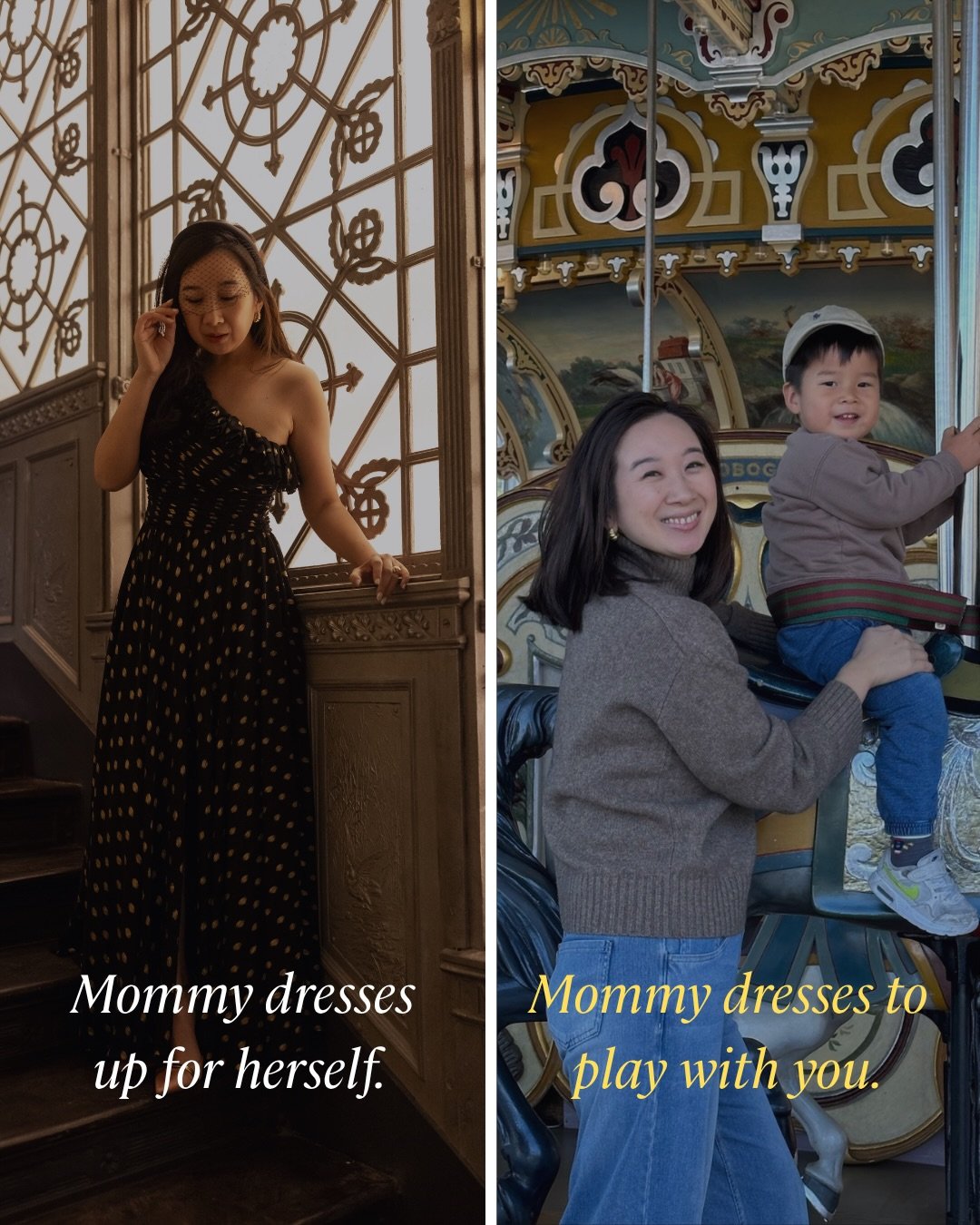 When we&rsquo;ve been given another way to love, live, learn and see the world. There is room for both versions of us moms after all 🤍 Which pair can you relate to most right now? 👀