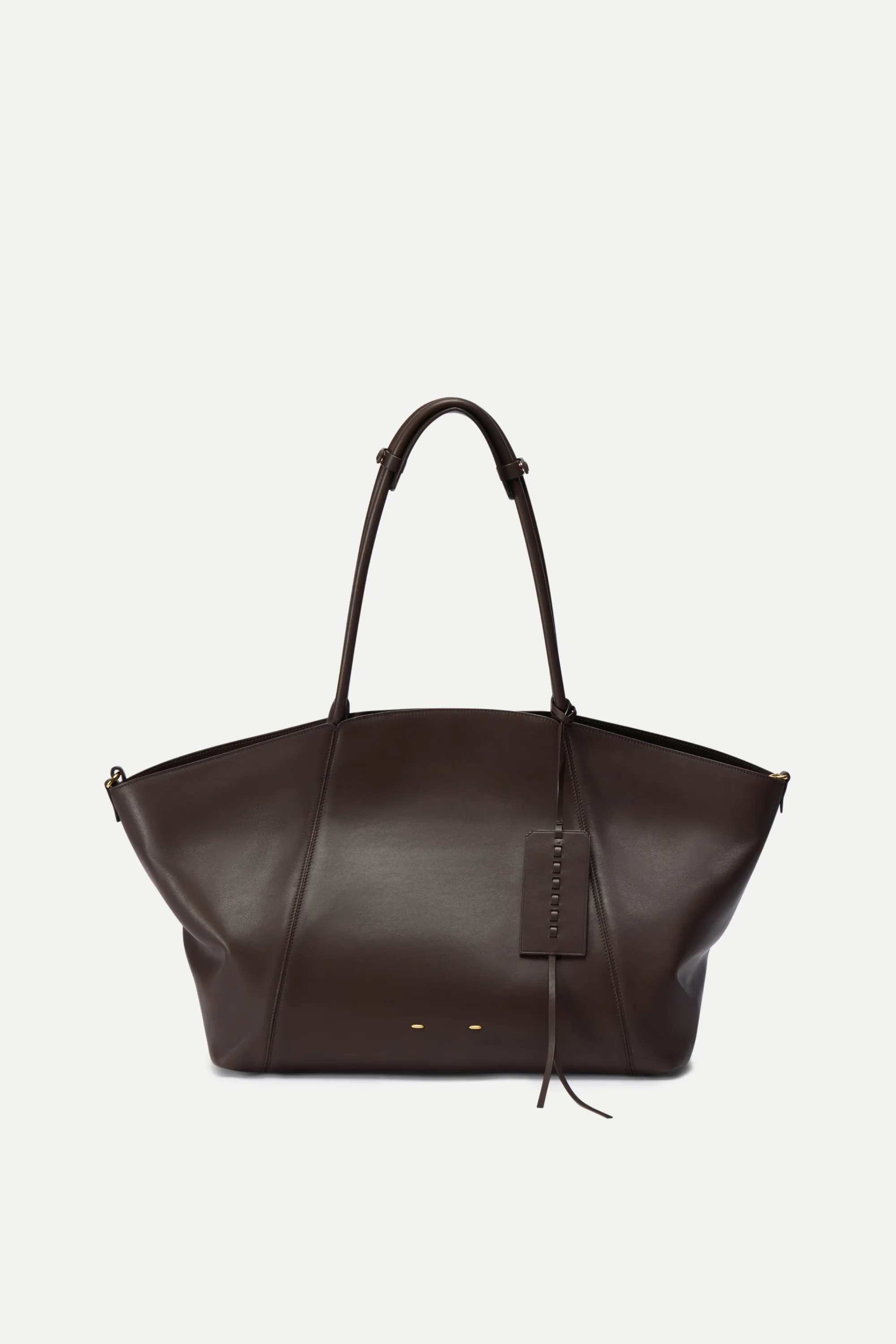 Leather tote reversible shoulder bag