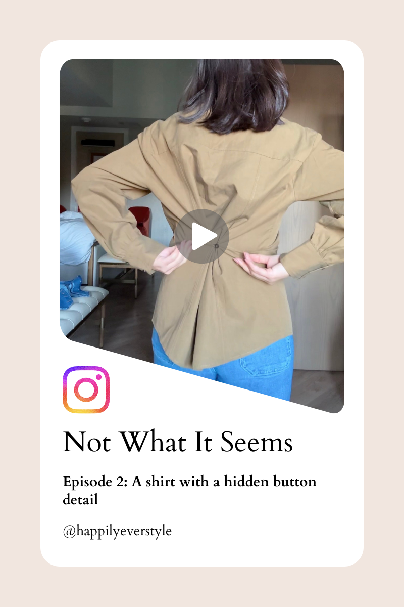 shirt cinched waist on instagram Reel