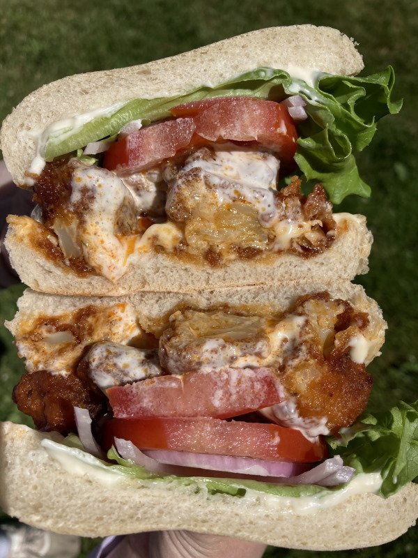 chicken sandwich Sourced Market and Restaurant Medina, NY 
