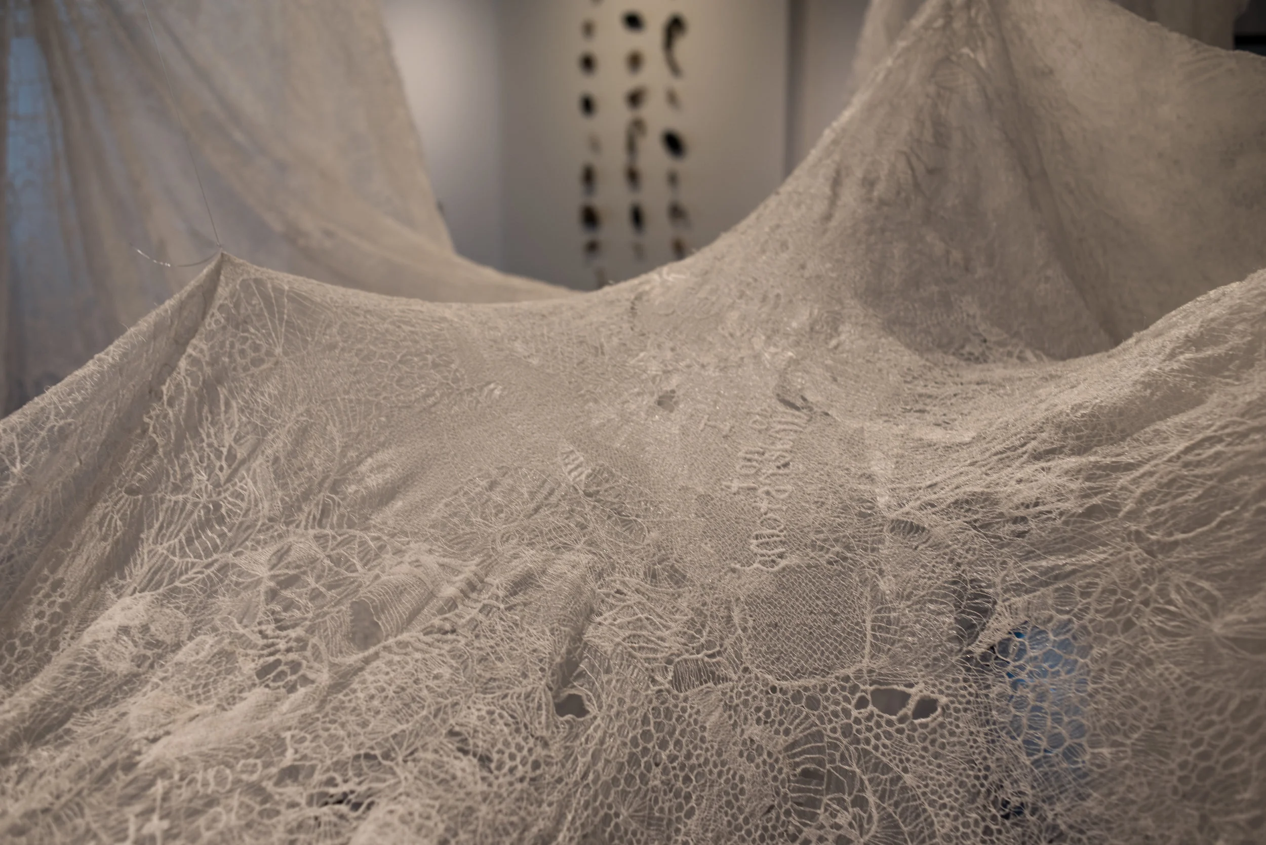 Tapestry of the Unsaid (Letter to Arachne) Thread on water-soluble material