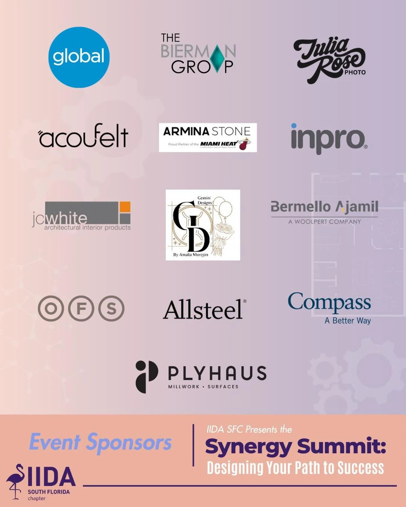 Thank you to our wonderful sponsors for helping make the Synergy Summit a successful event!

#iidasfc #interiordesign #synergysummit
