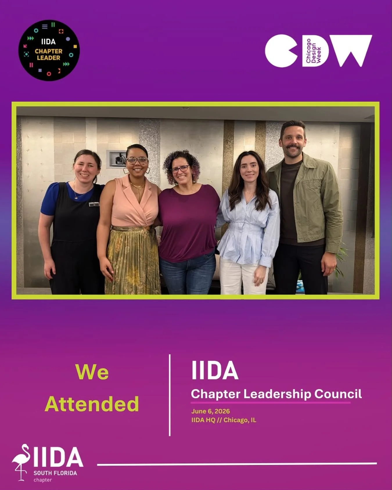 That&rsquo;s a wrap on an incredible IIDA Chapter Leadership Council! 🎬✨

Incoming President and President-Elect, Arelis and Kendra, are bringing a wealth of inspired strategies back home to South Florida. We are more energized than ever to elevate 