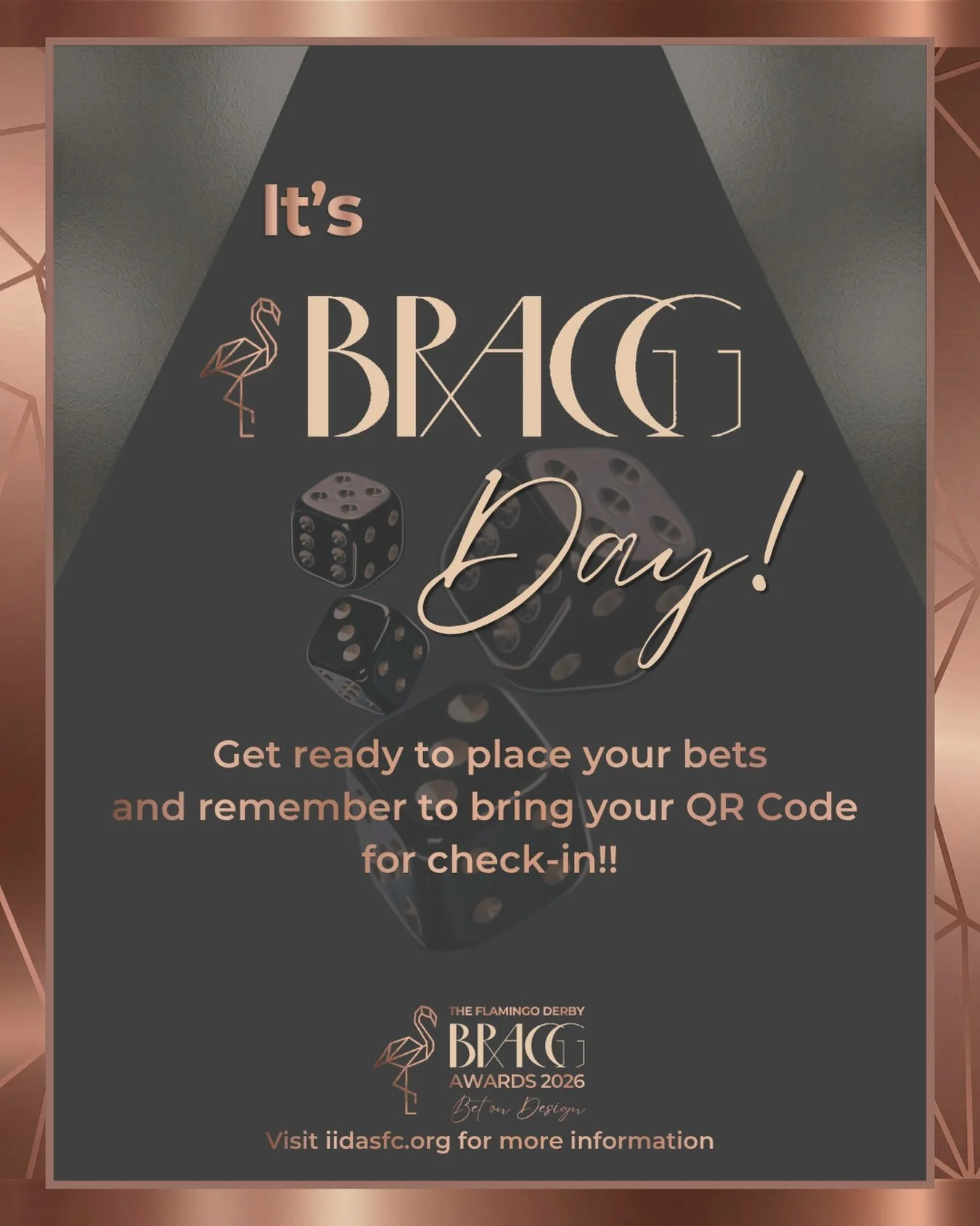 🎰✨ It&rsquo;s BRAGG Day! ✨🎰

The bets are in, the stage is set, and we can&rsquo;t wait to get the party started 🦩🏆

Before you arrive, make sure your QR code is ready for a smooth check-in. 📱✔️

See you tonight&mdash;let&rsquo;s make it a winni