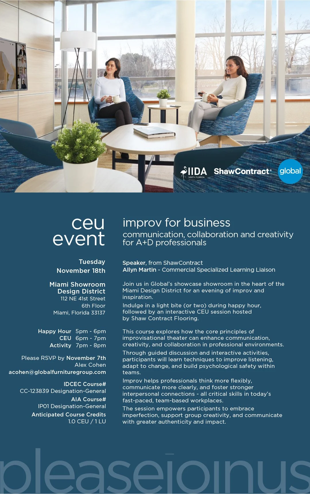 IIDA SFC Upskilling Masterclass CEU: “Improv for Business”