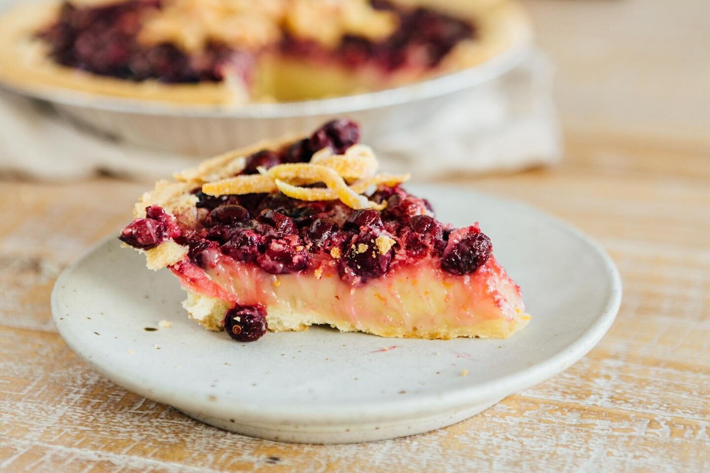 👋Cranberry Orange Chess Pie!

A Southern chess pie on the lighter, and tangier side. This chess pie is bright in flavor and color! Fresh cranberries that pop with tang in a light filling with a hint of orange. Voted one of the finest pies in America