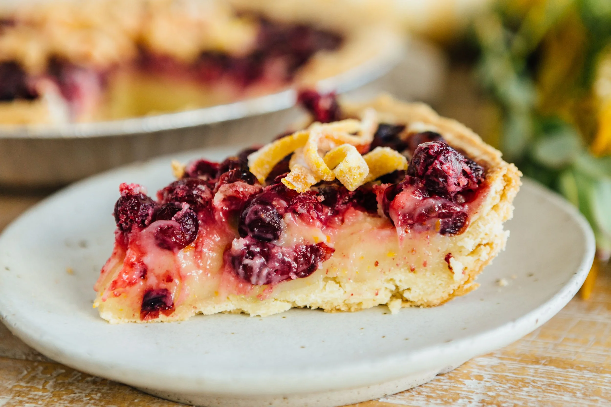 Cranberry Orange Chess Pie