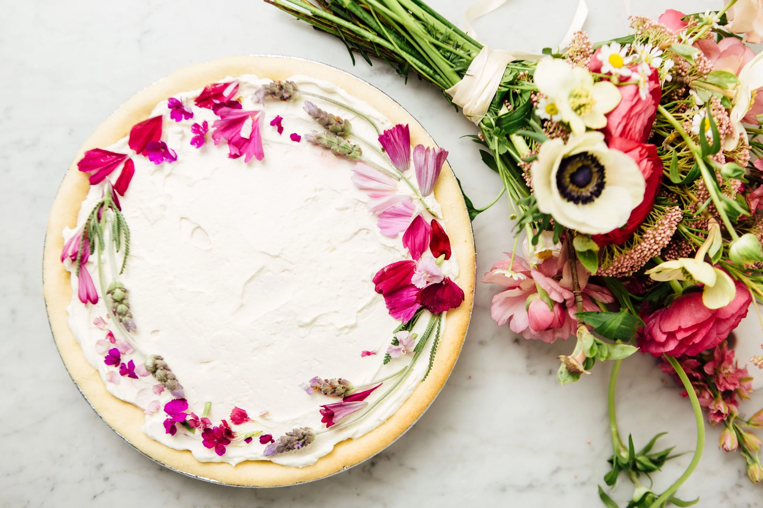 Mother's Day Roasted Strawberry Mascarpone Pie